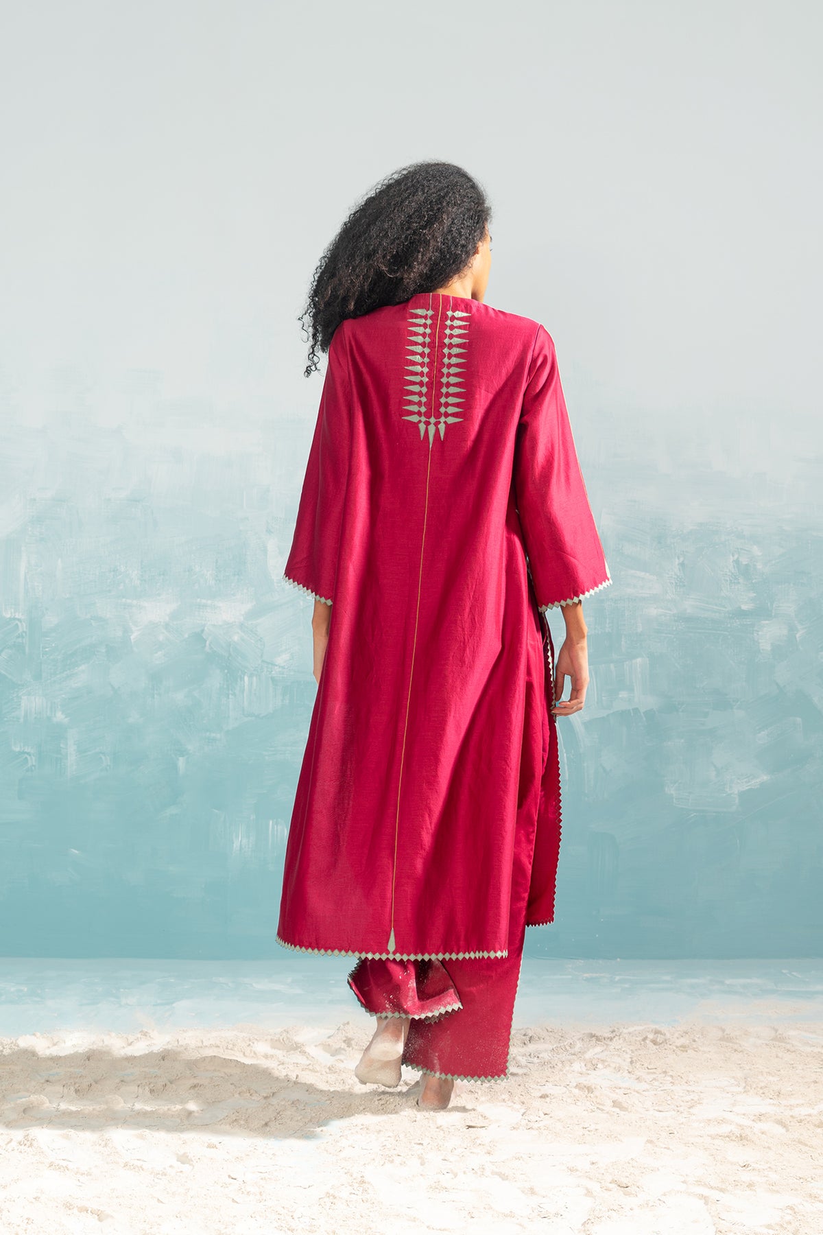 NILE TRIBAL APPLIQUE' KAMEEZ