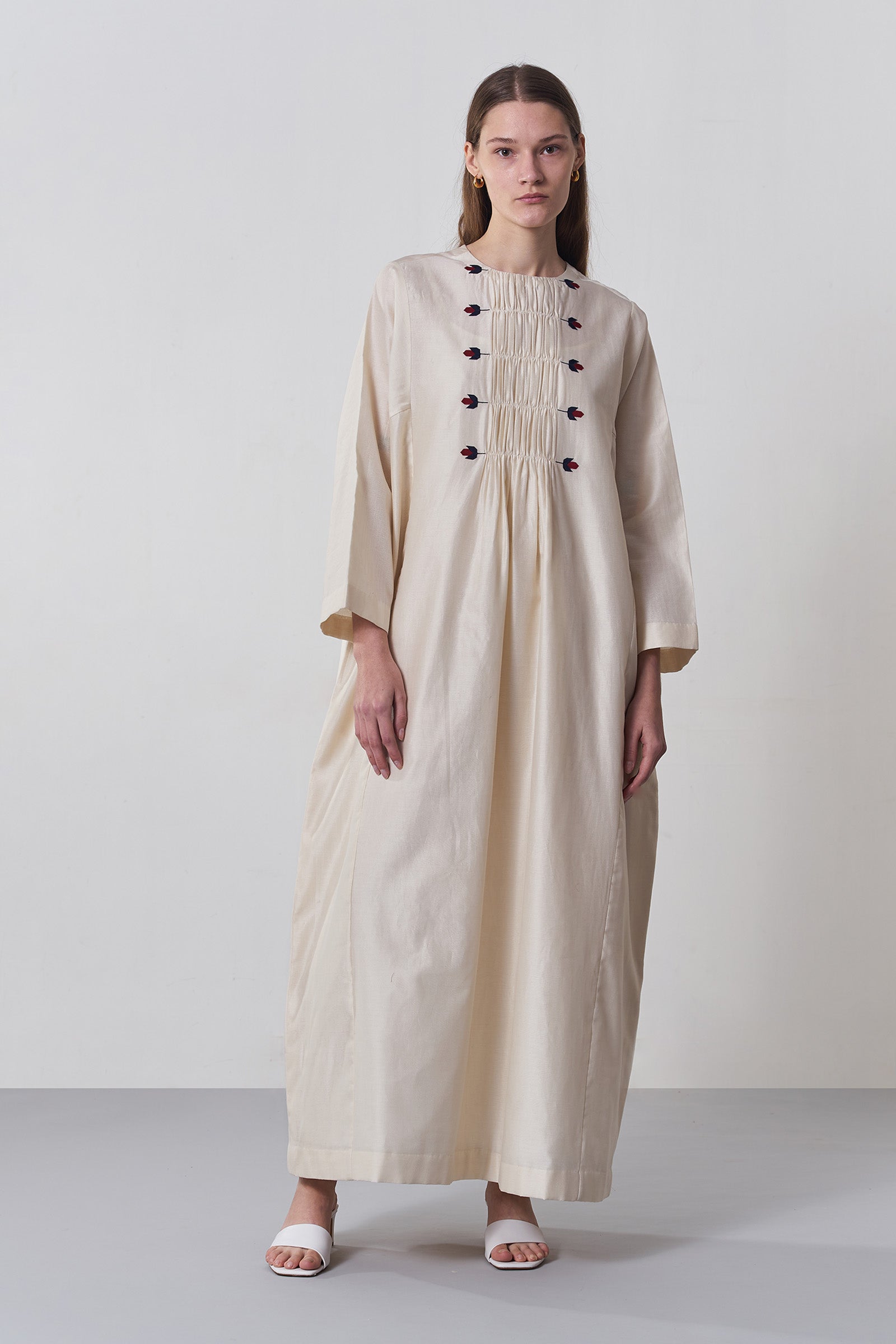 CENTRE GATHER KAFTAN DRESS