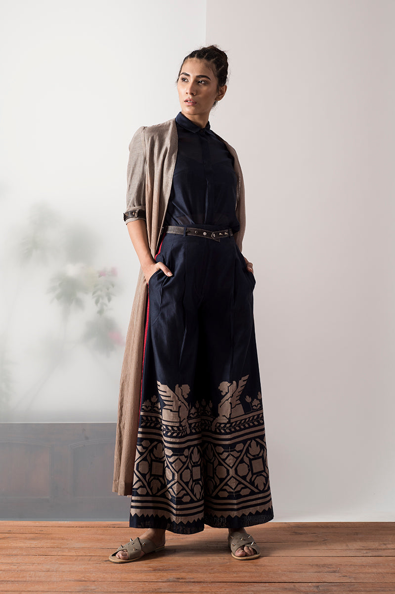 WIDE APPLIQUE' JUMPSUIT