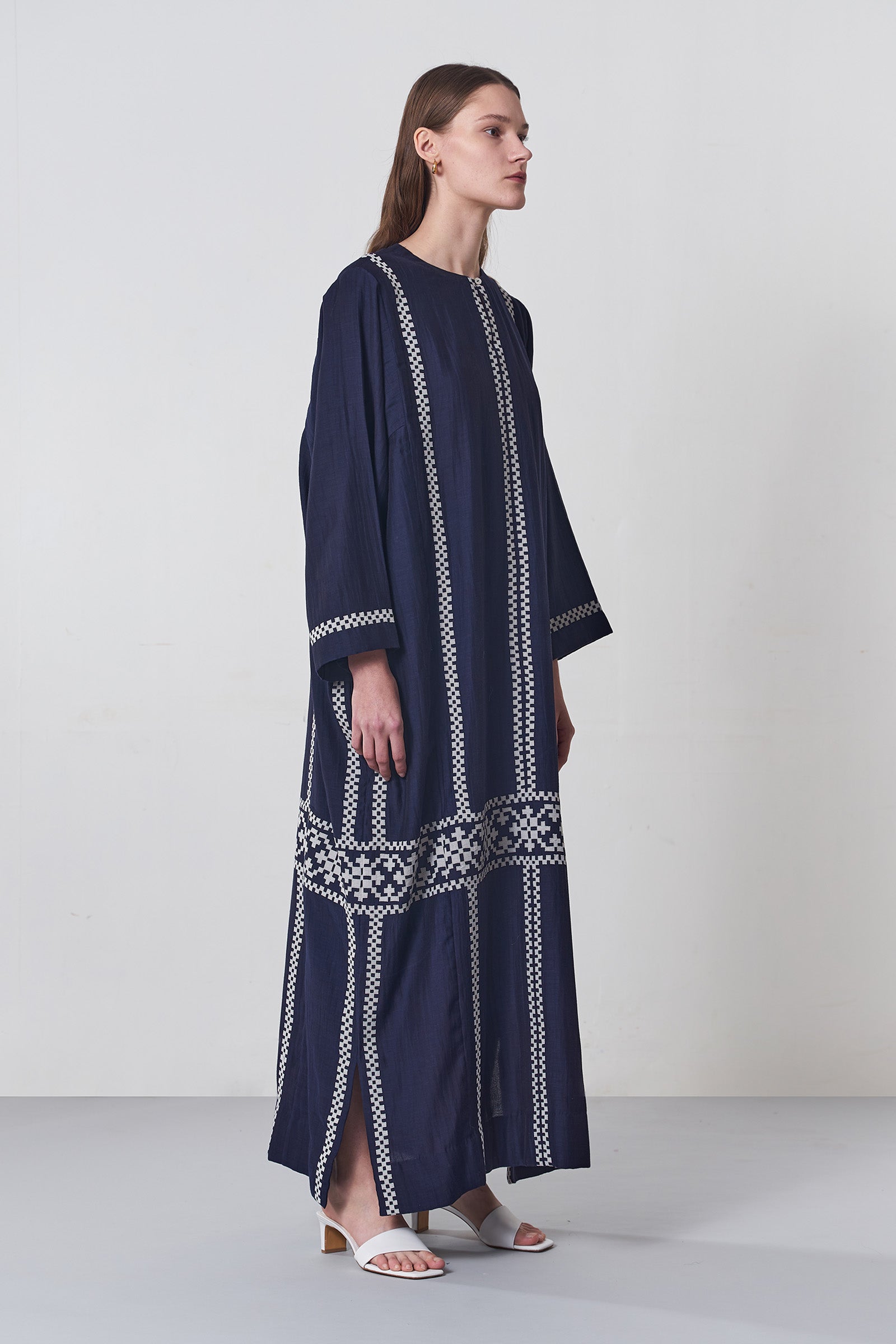 PANELLED KAFTAN DRESS