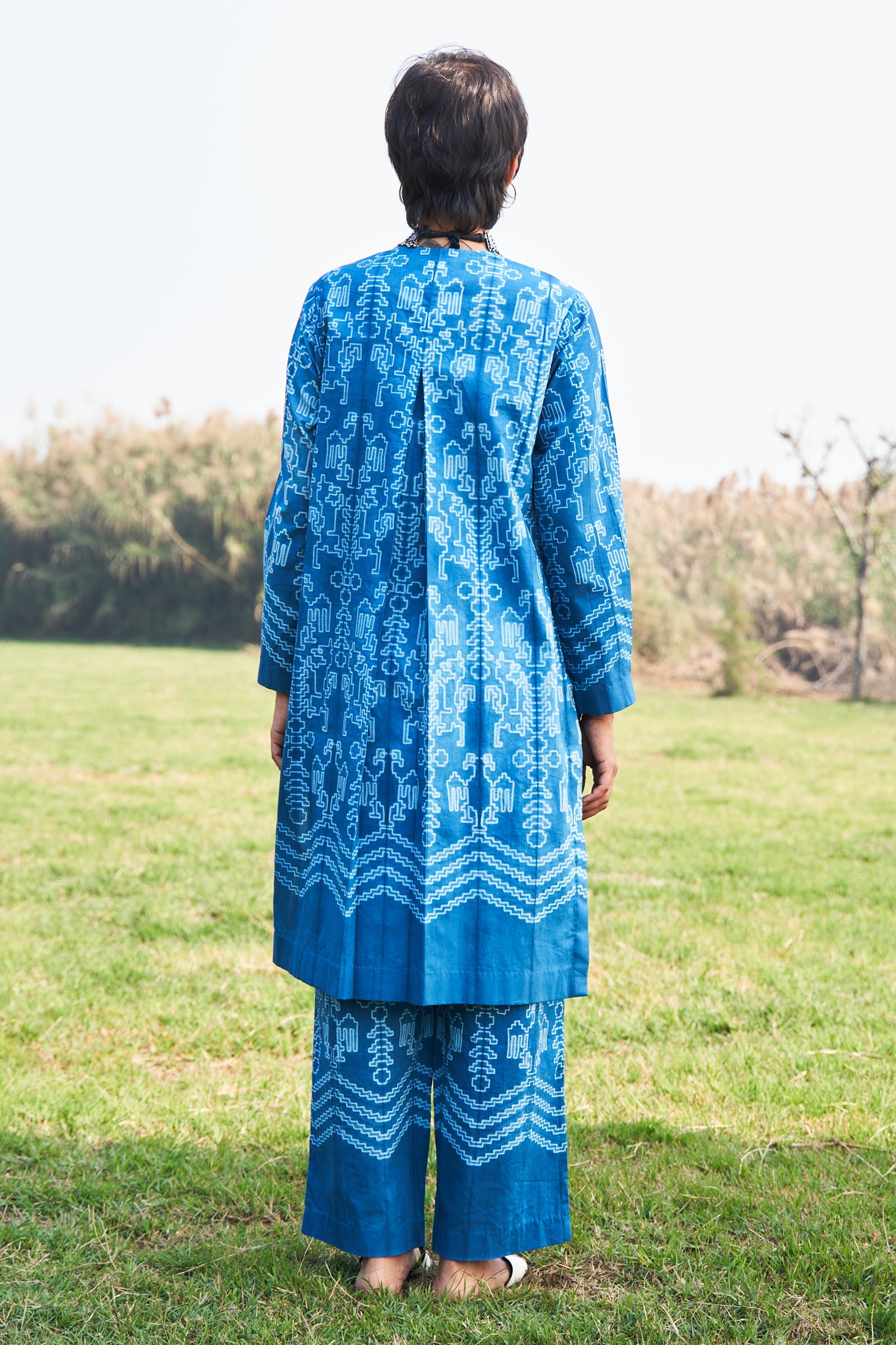 SHIBORI PLEATED TUNIC