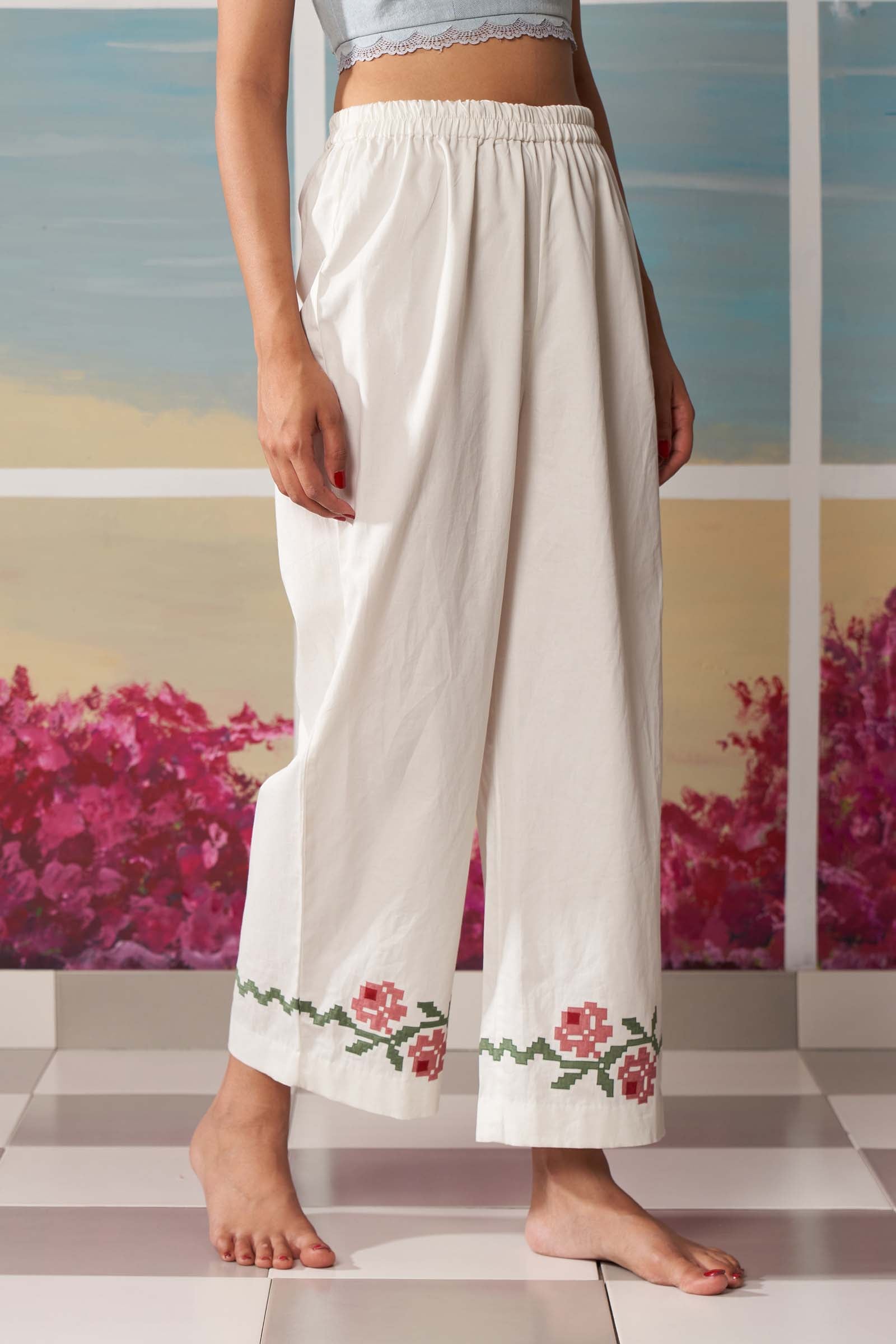 APPLIQUÉ PANT (PINK)