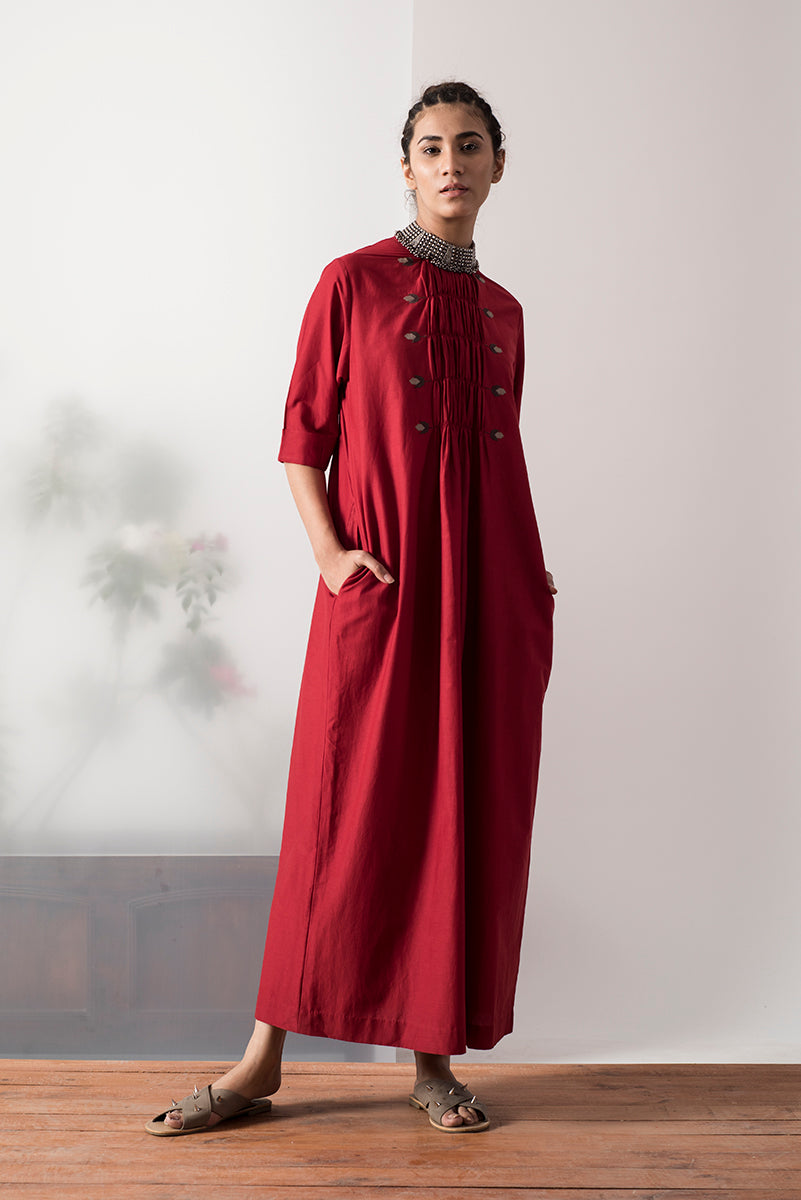 CENTER GATHER DRESS