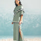 NILE SHOULDER FRILL SHIRT AND PANT SET