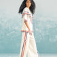 NILE SHOULDER FRILL IVORY SHIRT
