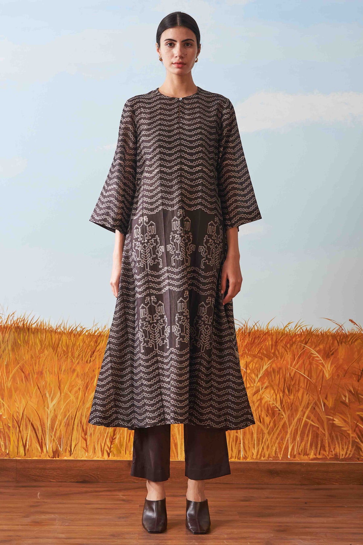 SHIBORI ALINE KAMEEZ