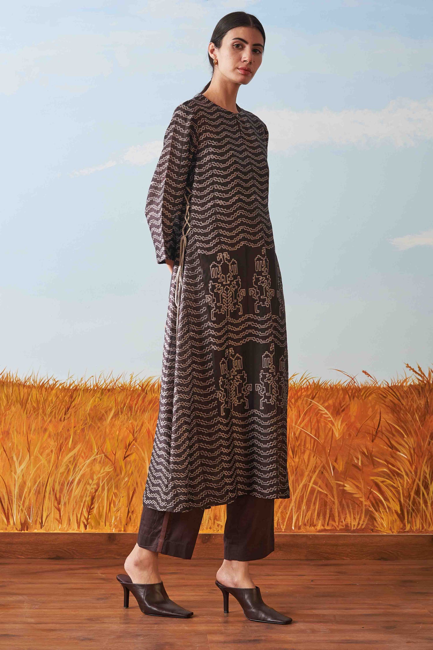 SHIBORI ALINE KAMEEZ