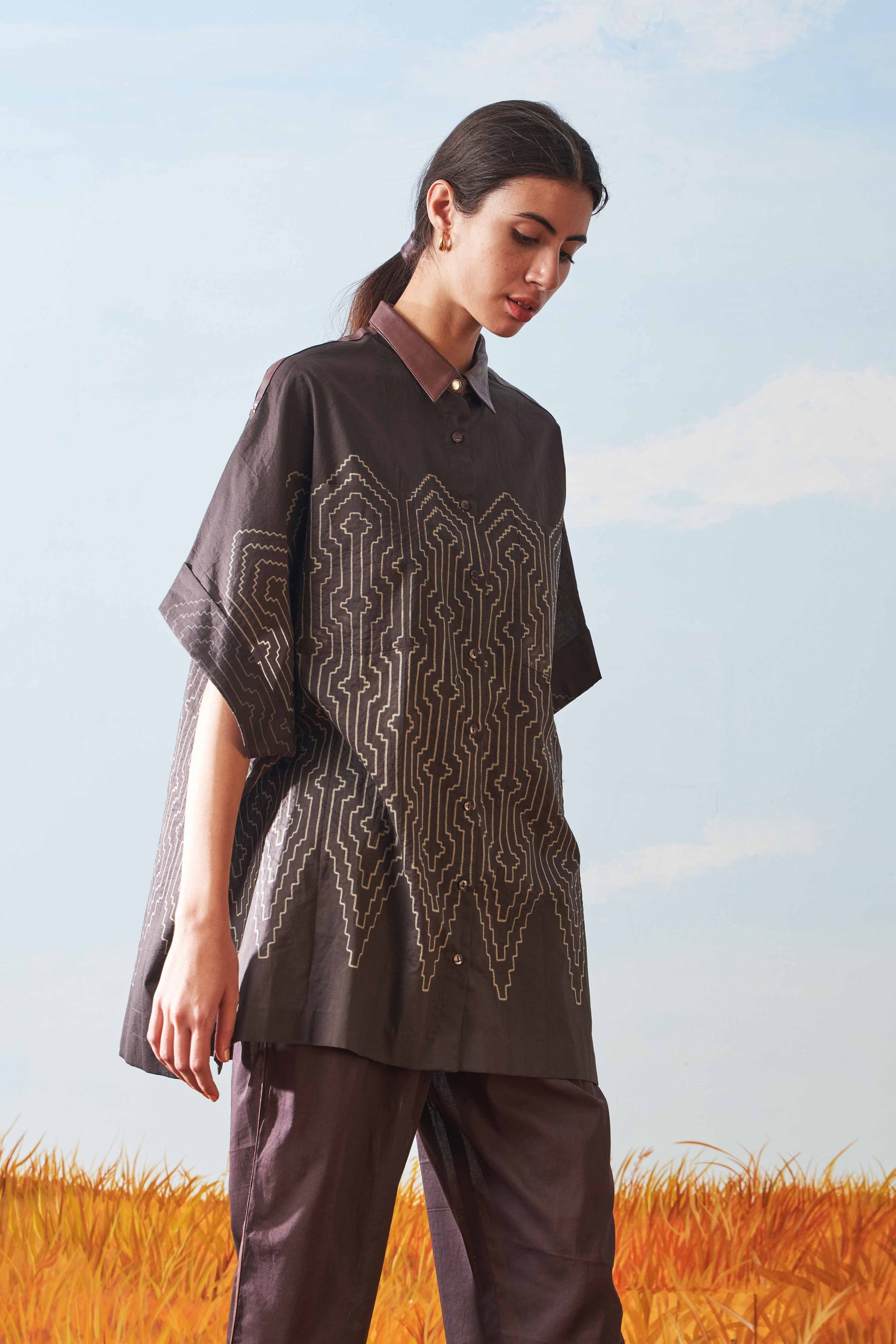 SHIBORI KAFTAN SHIRT