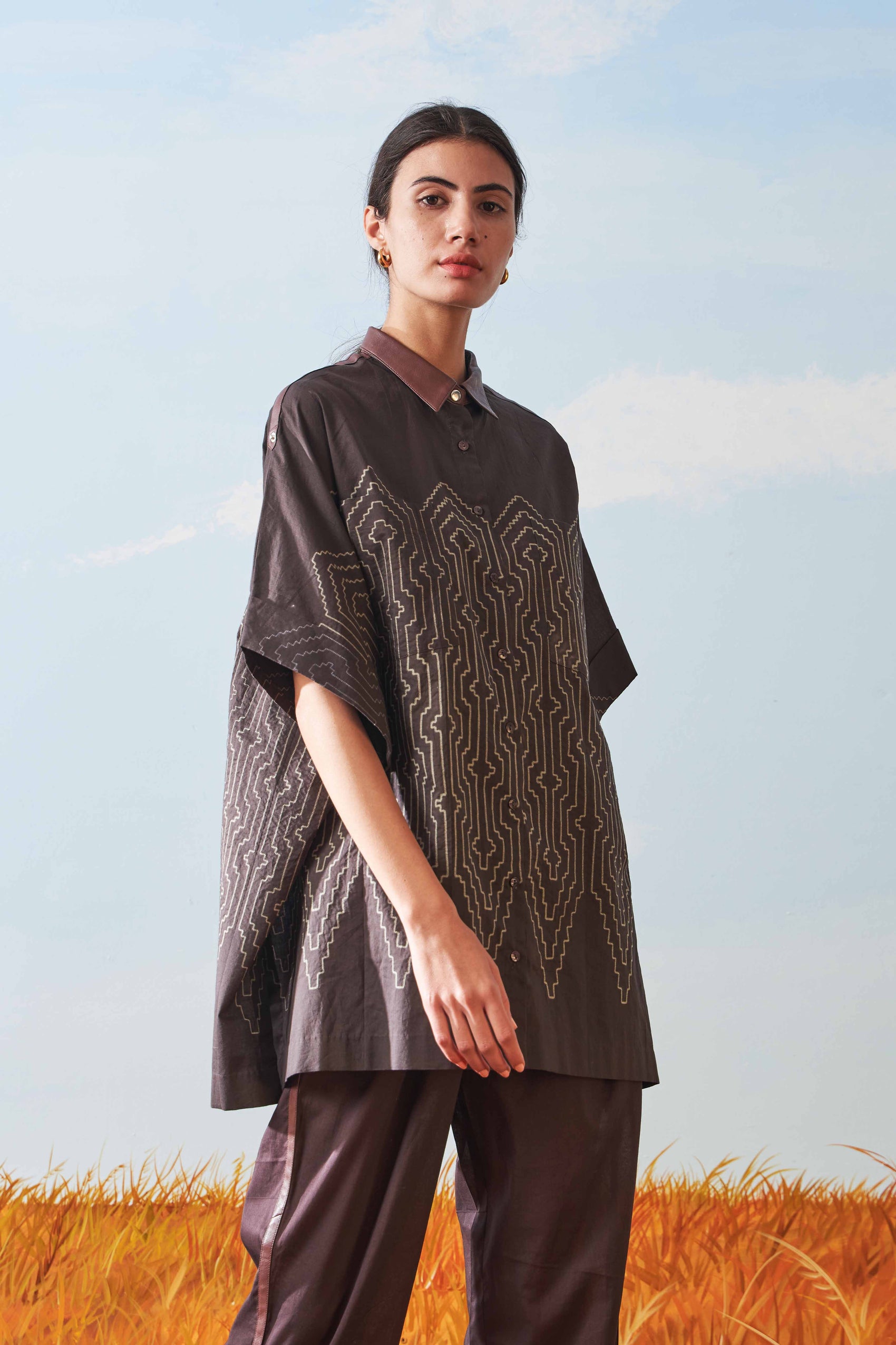 SHIBORI KAFTAN SHIRT