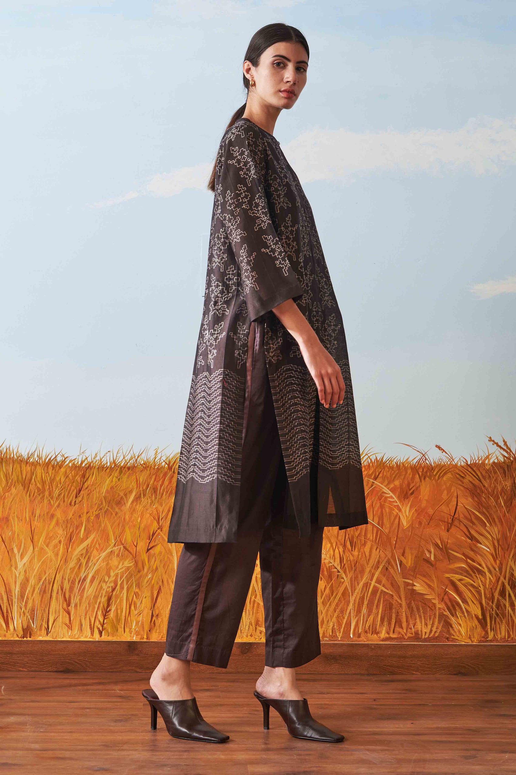 SHIBORI PLEATED TUNIC