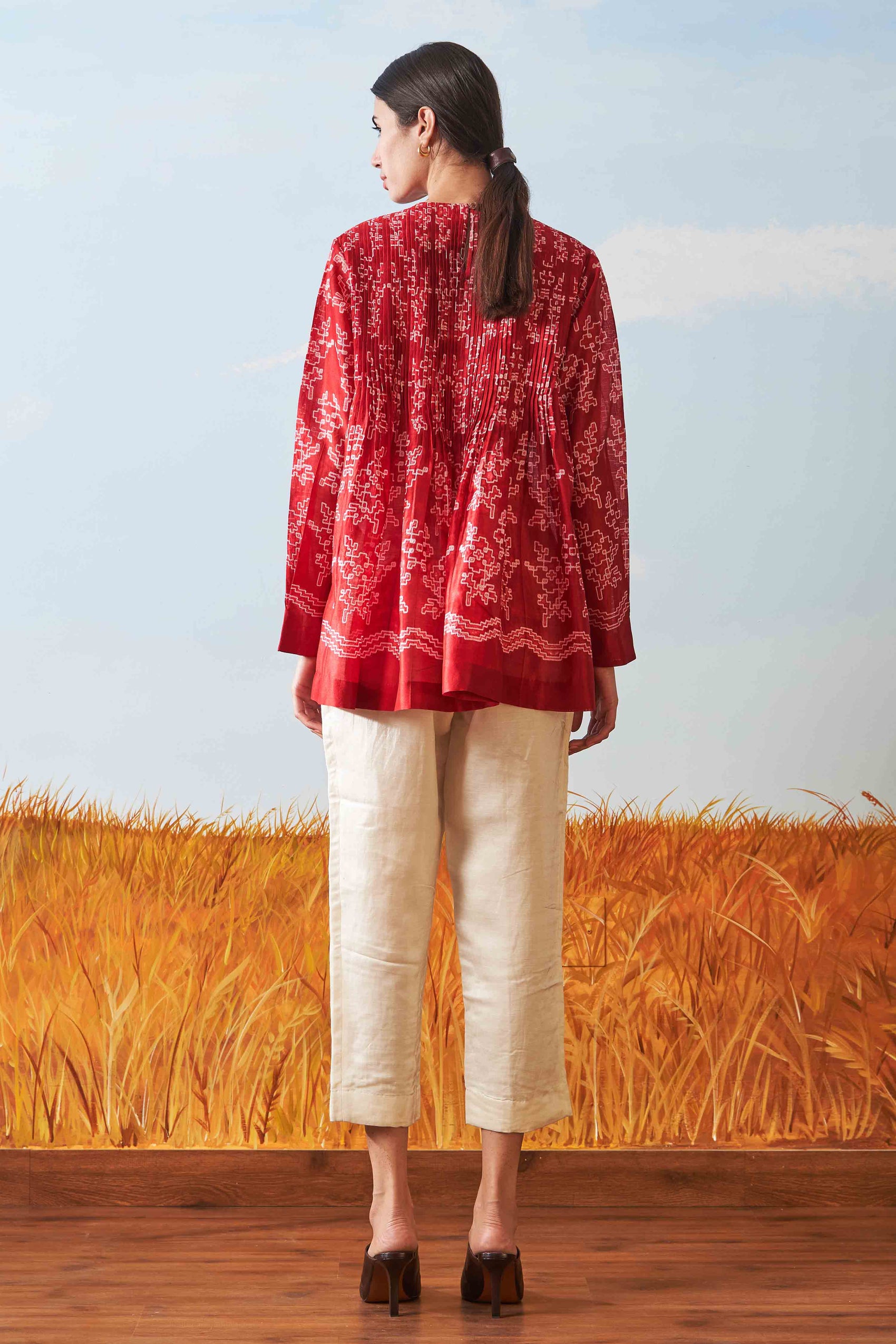 SHIBORI SUPER PLEATED SHIRT