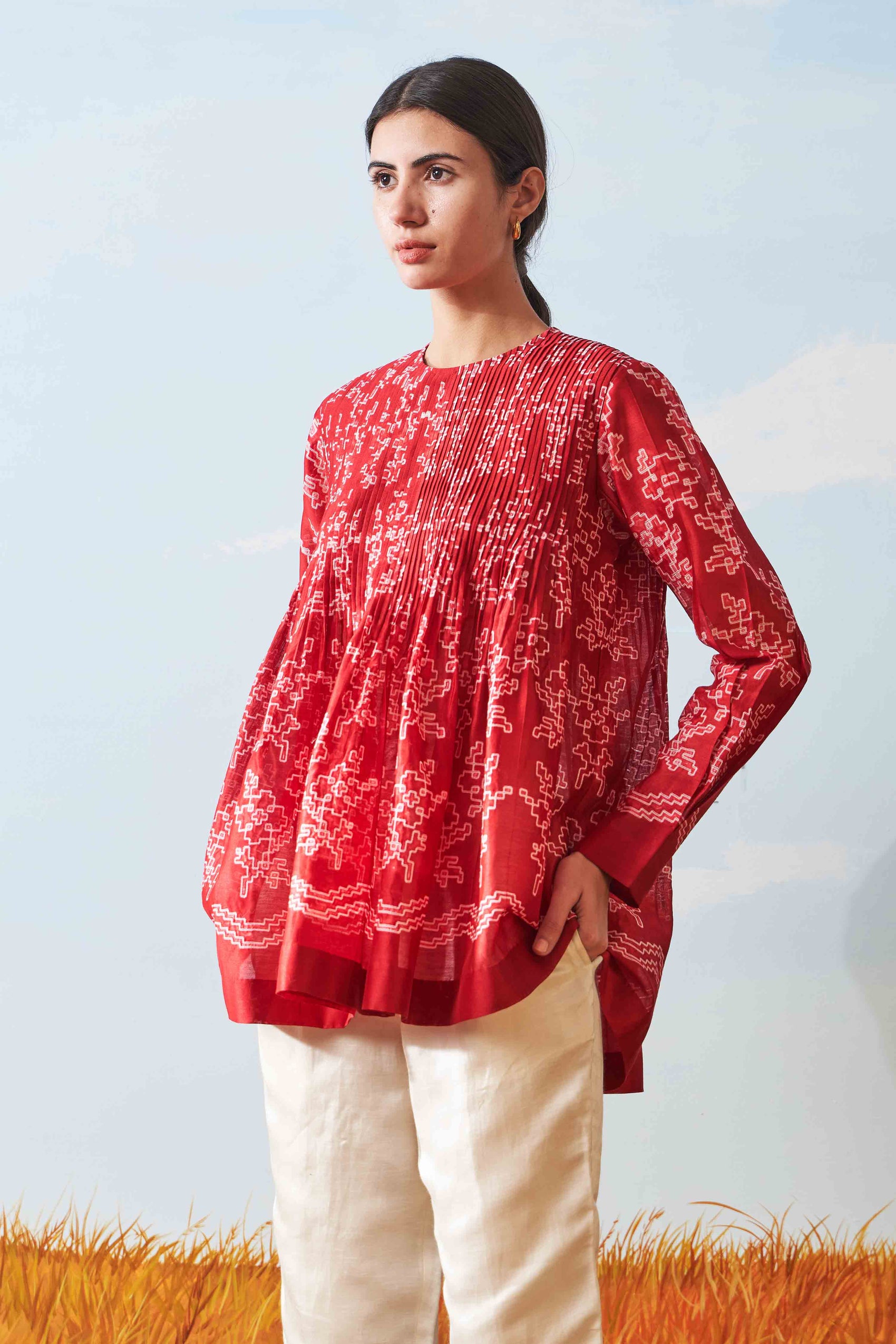 SHIBORI SUPER PLEATED SHIRT