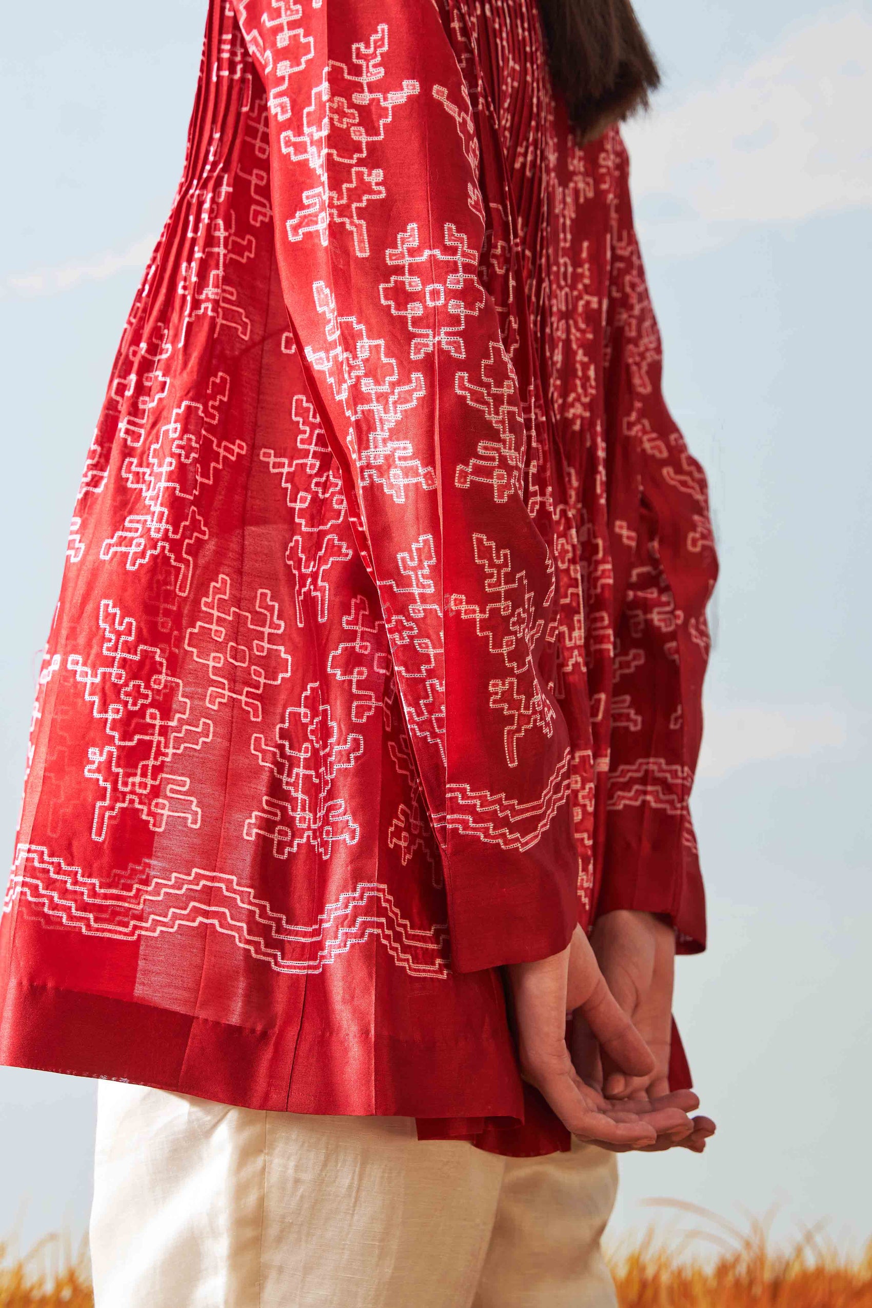 SHIBORI SUPER PLEATED SHIRT