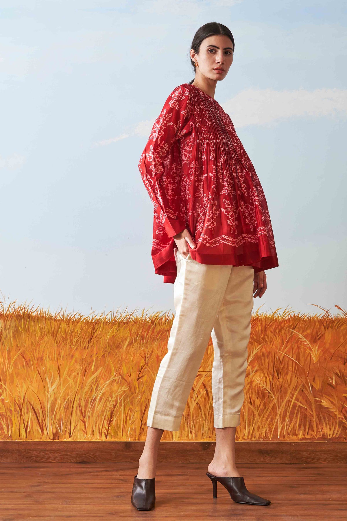 SHIBORI SUPER PLEATED SHIRT