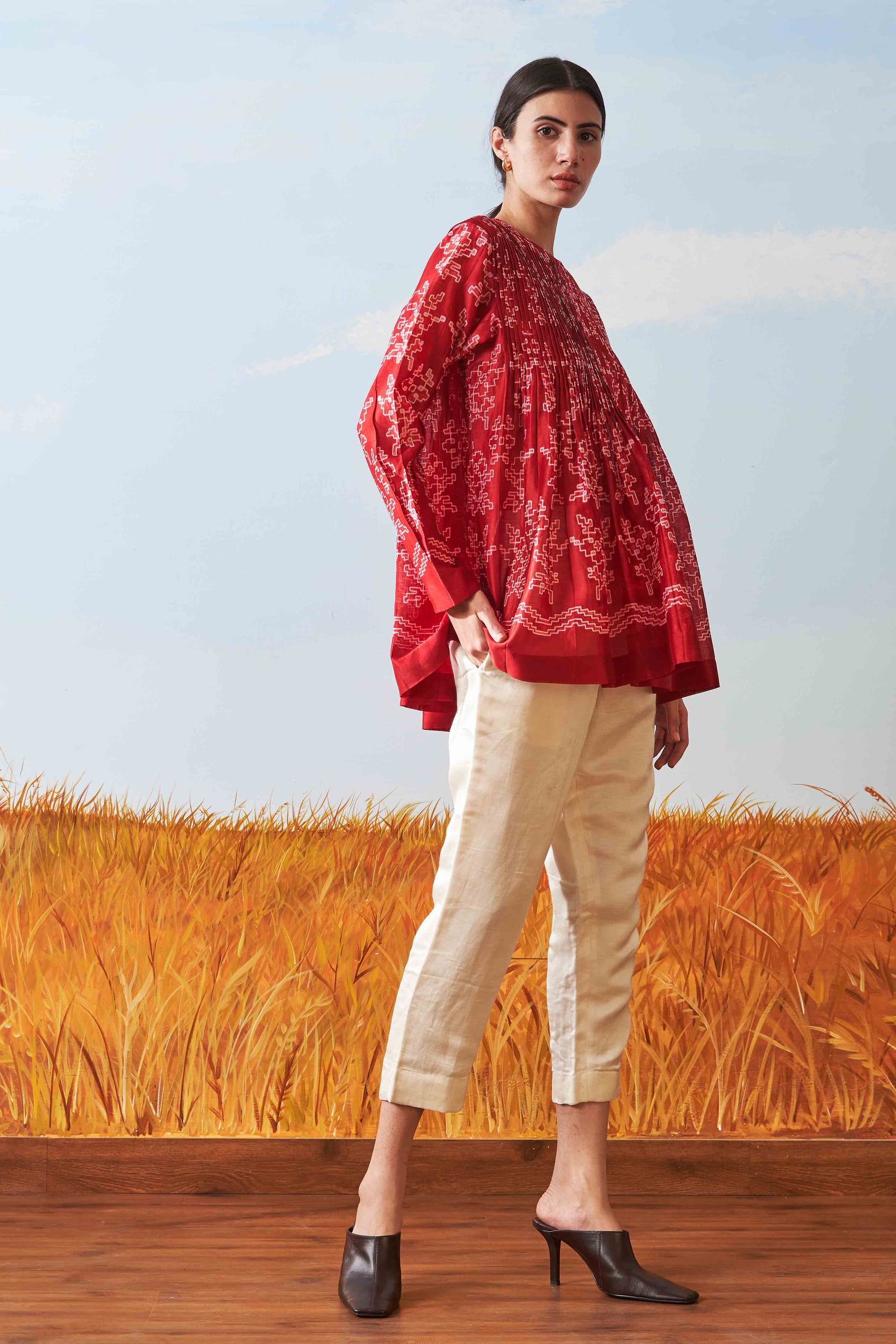 SHIBORI SUPER PLEATED SHIRT