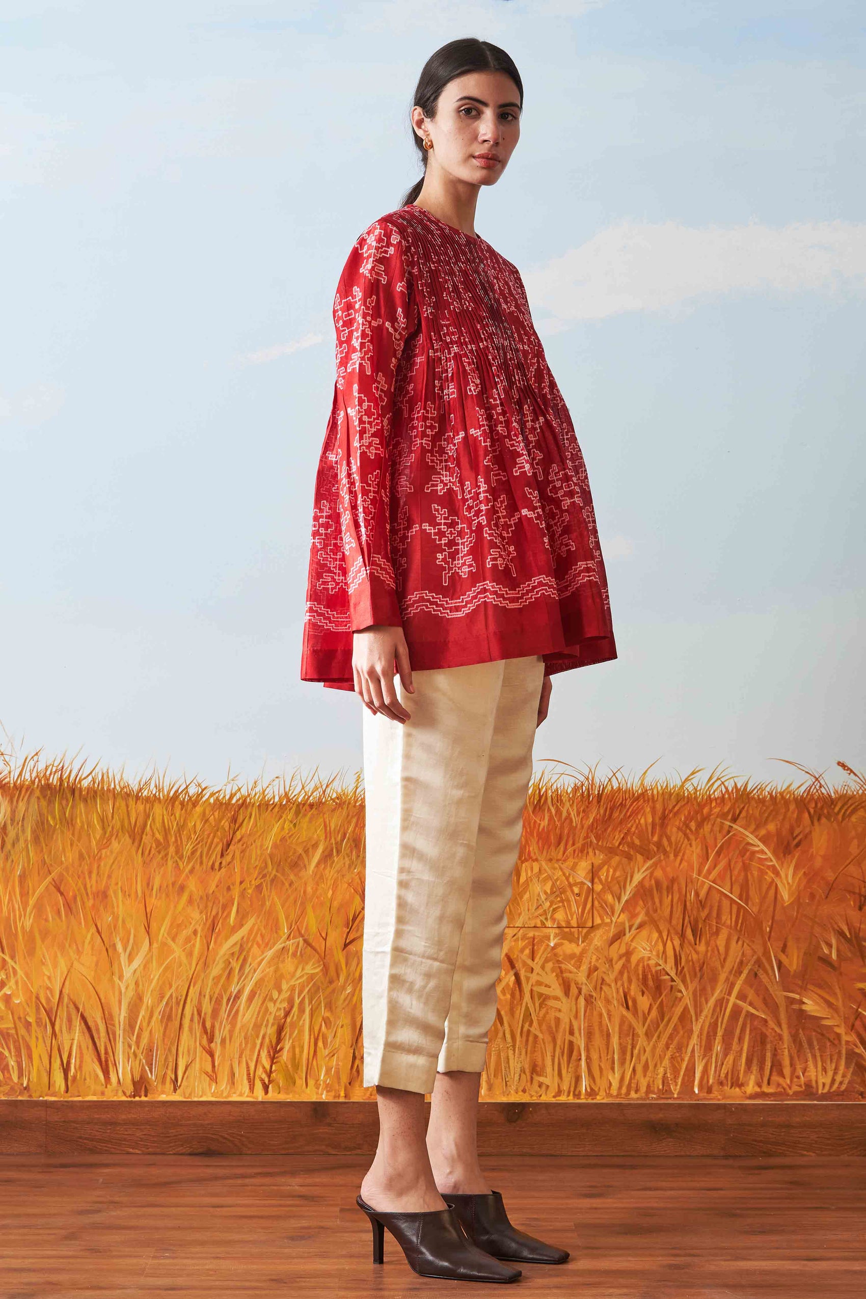 SHIBORI SUPER PLEATED SHIRT