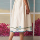 APPLIQUÉ CUTWORK SKIRT