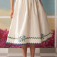 APPLIQUÉ CUTWORK SKIRT