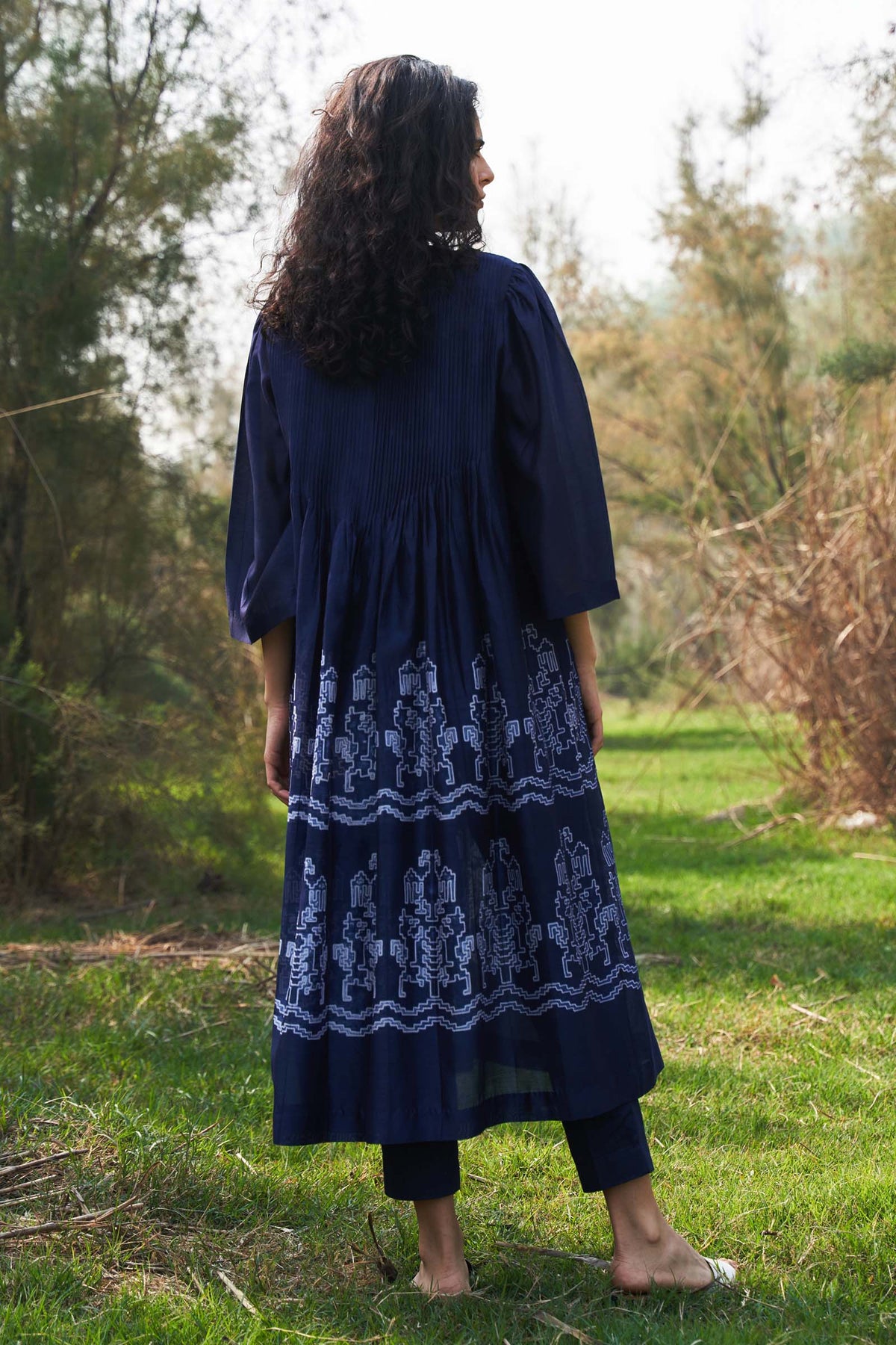 SHIBORI SUPER PLEATED KAMEEZ