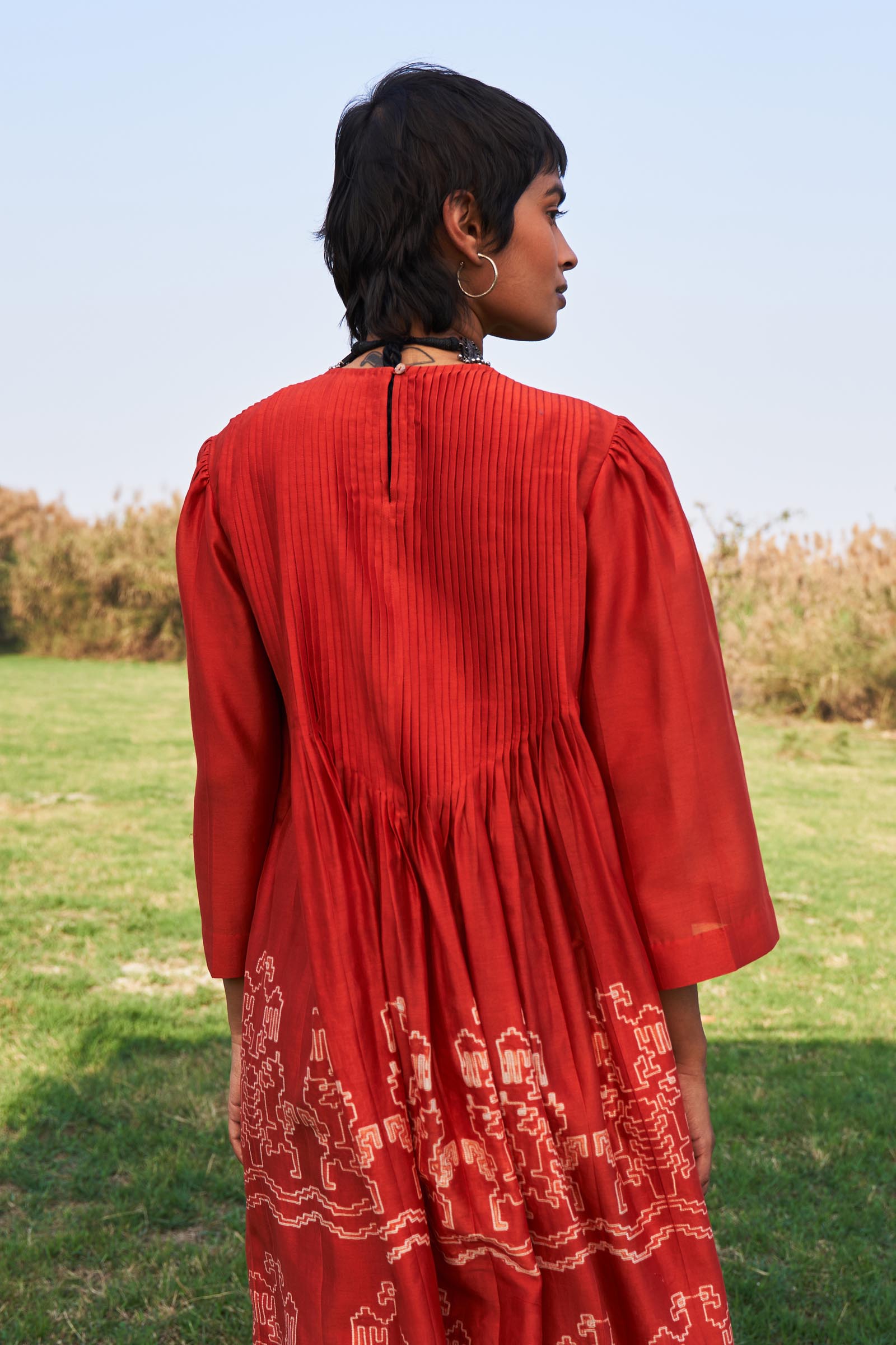 SHIBORI SUPER PLEATED DRESS