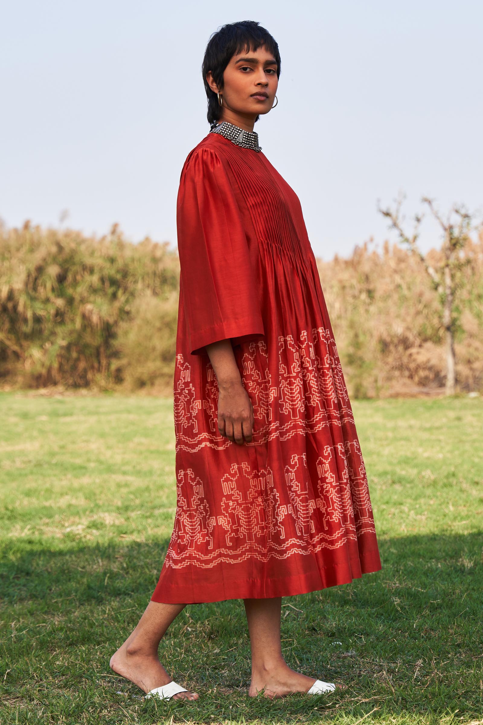 SHIBORI SUPER PLEATED DRESS