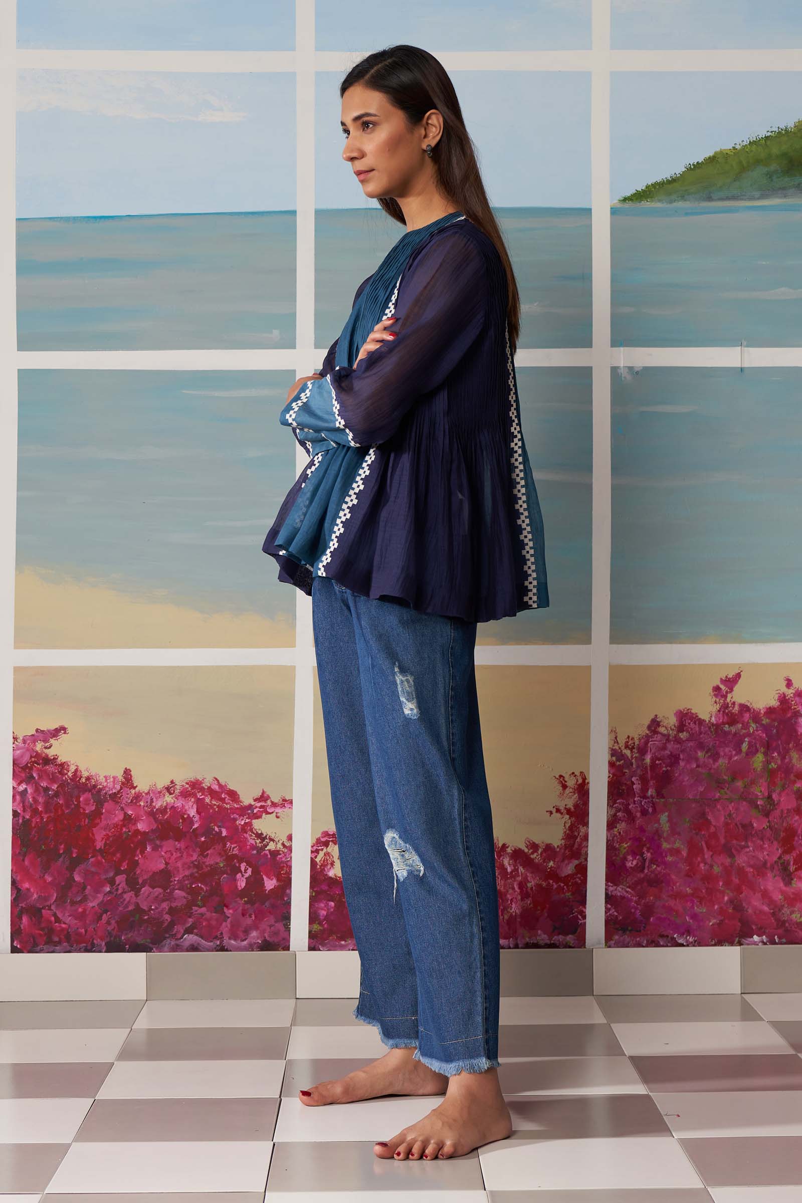 SUPER PLEATED BLOUSE