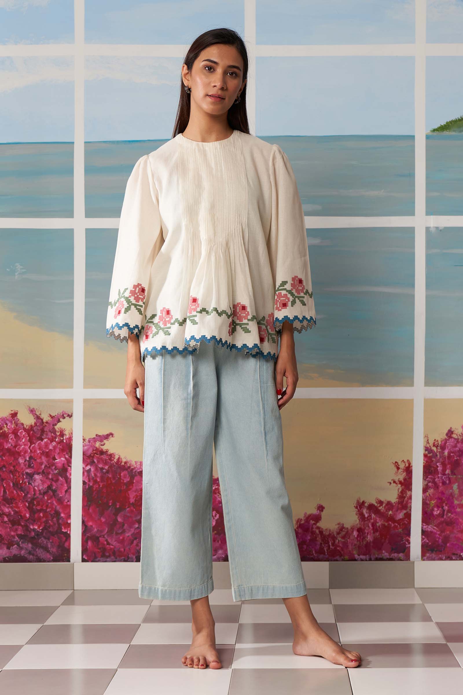 SUPER PLEATED BLOUSE