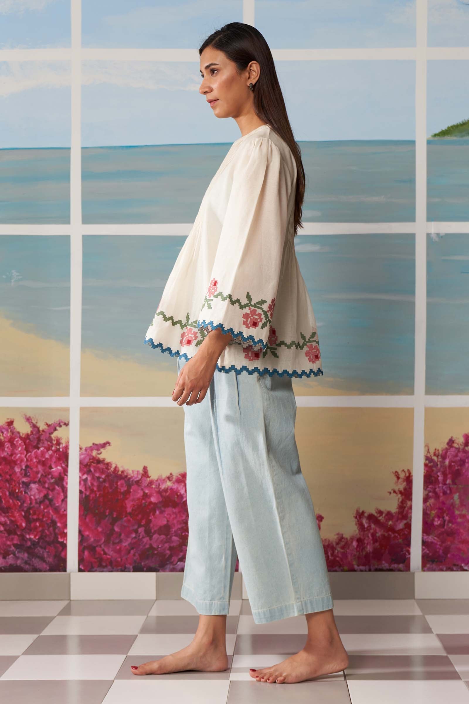 SUPER PLEATED BLOUSE