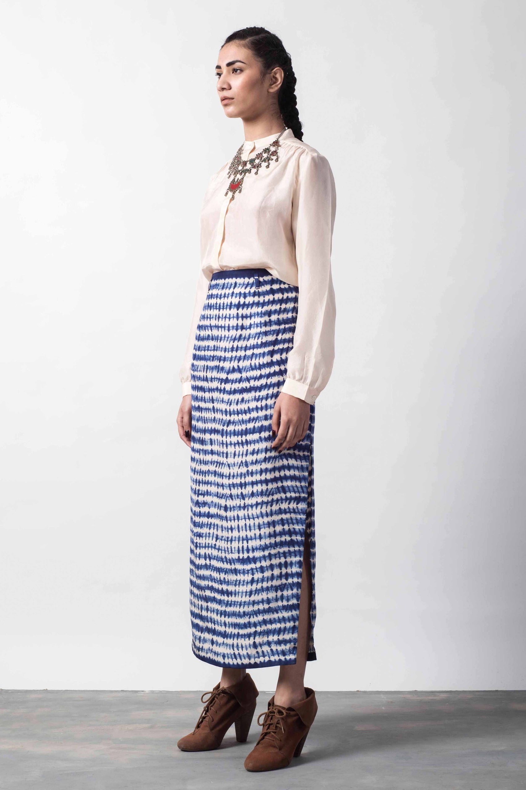 SHIBORI STRAIGHT SKIRT