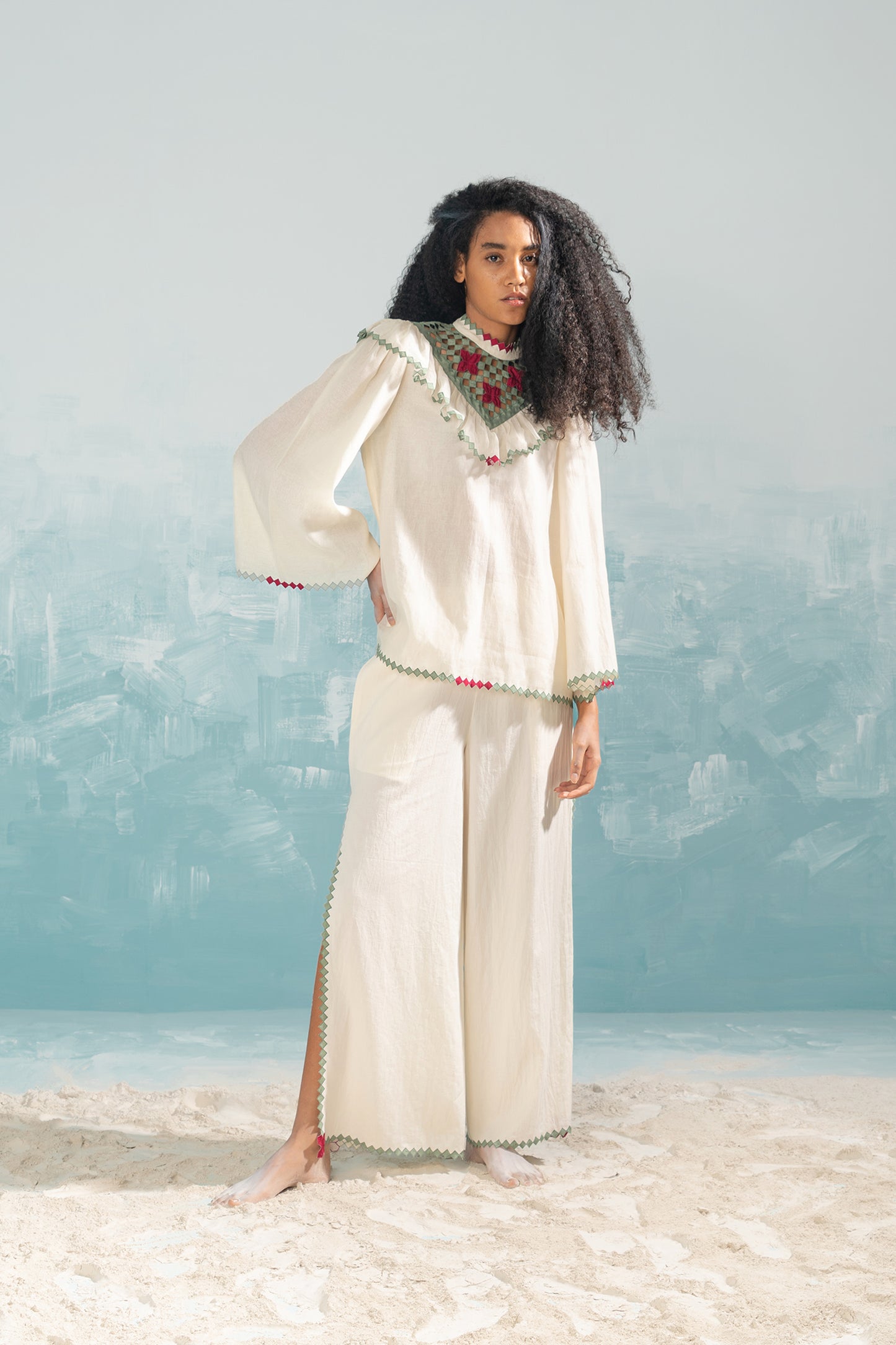 NILE YOKE CUTWORK SHIRT