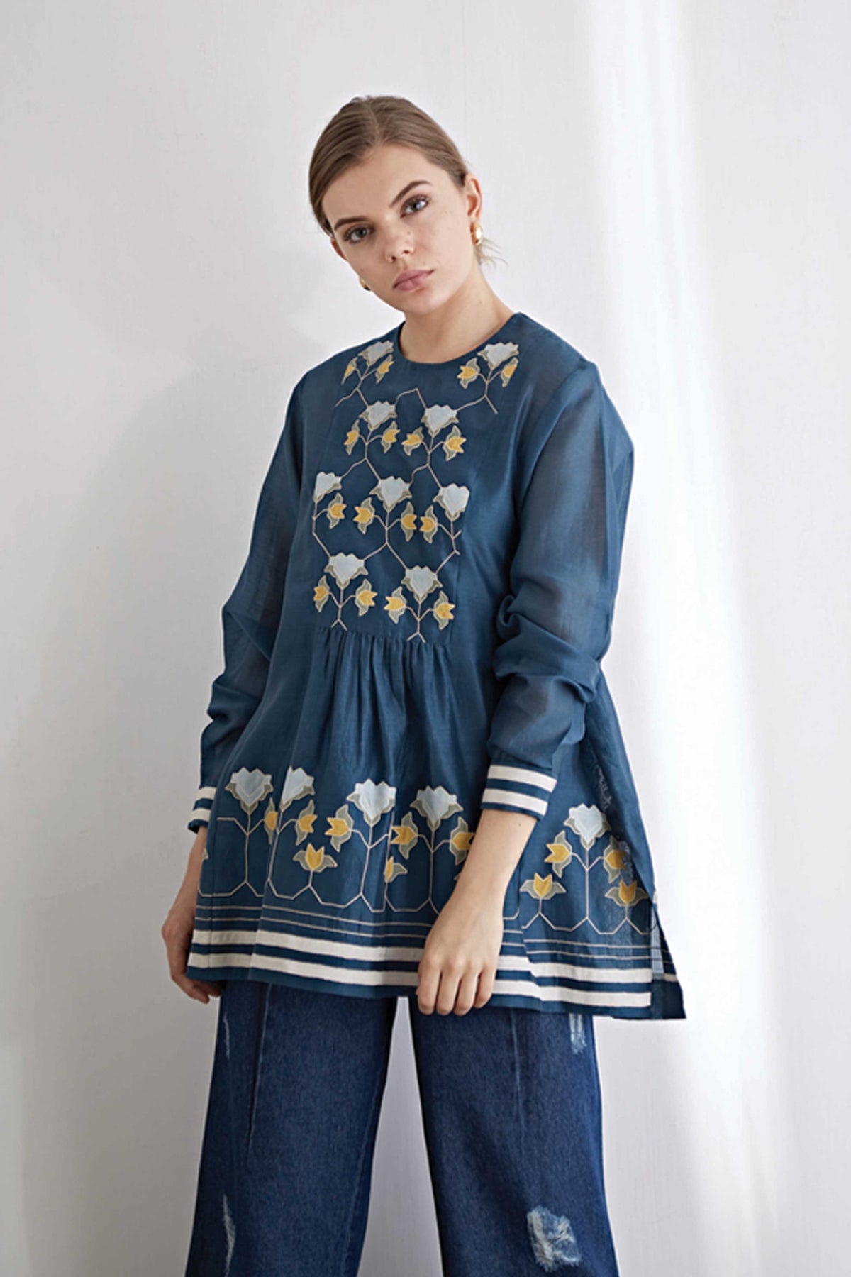 YOKE GATHER SHIRT