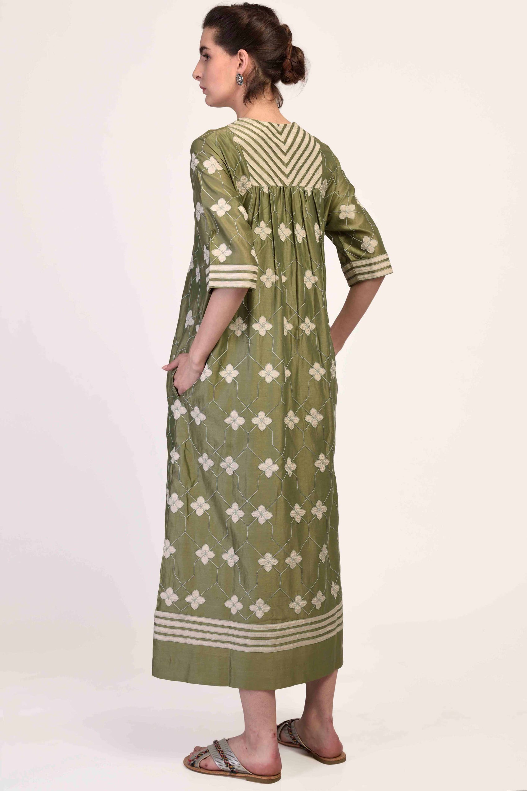 YOKE GATHER DRESS